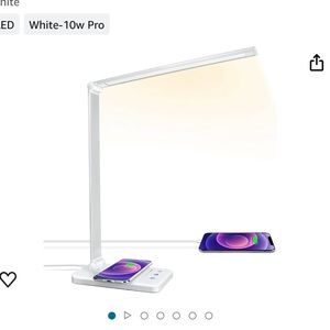 LED desk lap with wireless charger
